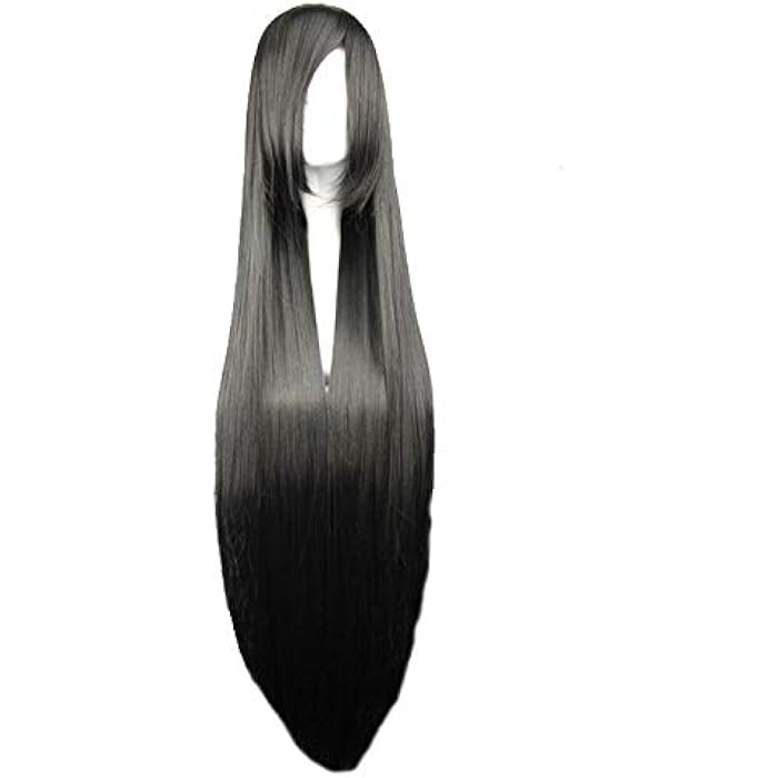 DILLARDS 100Cm Anime Wig Black Universal Long Straight Hair Cosplay Hair Accessories - Image 2